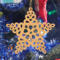 Handcrafted Victorian Style Fretwork Star Christmas Tree Ornament - Made In USA